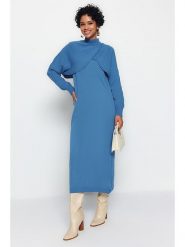 Trendyol 2-częściowy zestaw w kolorze niebieskim rozmiar: M. Niebieskie sukienki Trendyol, na co dzień, m, bez wzorów, bez kołnierzyka, bez ramiączek, maxi, proste. Za 104.99 zł.