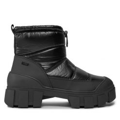 Botki Caprice. Czarne botki Caprice, bez wzorów, bez obcasa, na płaskiej podeszwie, bez zapięcia. Za 269.99 zł.