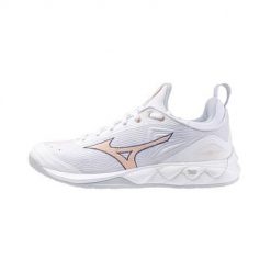 Buty siatkarskie damskie Mizuno Wave Luminous 2. Białe buty do biegania Mizuno, bez wzorów, z gumy, bez zapięcia, do biegania, mizuno wave. W wyprzedaży za 588.75 zł.