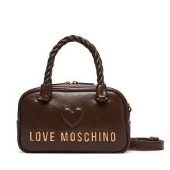 Torebka LOVE MOSCHINO. Brązowe torebki klasyczne Love Moschino, bez wzorów, klasyczne, bez dodatków. Za 949.99 zł.