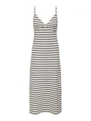ONLY Sukienka letnia Eva 15346296 Écru Regular Fit. Sukienki ONLY, xs, bez wzorów, z bawełny, bez kołnierzyka, bez ramiączek. Za 119.99 zł.