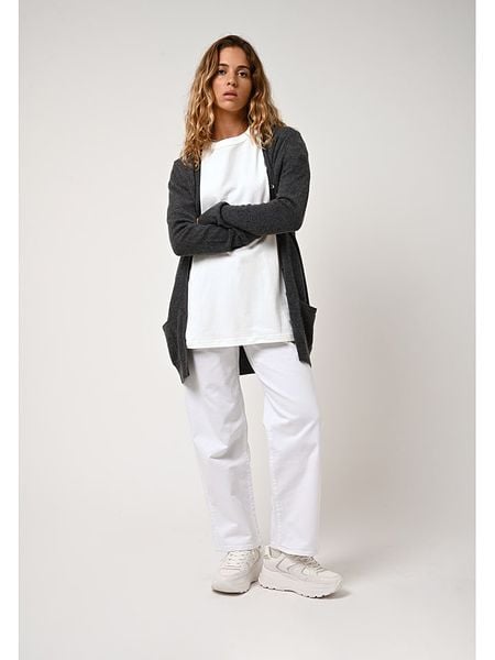 AUTHENTIC CASHMERE Kaszmirowy kardigan "Cimet" w kolorze antracytowym rozmiar: L. Czarne swetry AUTHENTIC CASHMERE, l, bez wzorów, z kaszmiru, bez ramiączek. Za 528.34 zł.