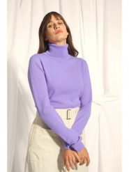 Just Cashmere Kaszmirowy golf "Ava" w kolorze fioletowym rozmiar: S. Różowe swetry Just Cashmere, s, bez wzorów, z kaszmiru, bez ramiączek. Za 369.99 zł.