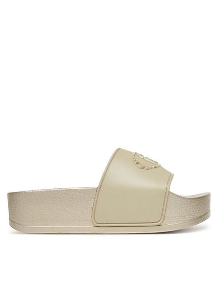 Liu Jo Klapki Mykonos 01 BA6077 EX028 Złoty. Żółte klapki Liu Jo, bez wzorów, z syntetyku, bez obcasa, bez zapięcia. Za 279.99 zł.