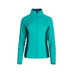 Kurtka polarowa damska DENVER Stretch, dwuelastyczna, wiatroszczelna i oddychają. Zielone kurtki IZAS, bez wzorów, z nylonu, bez kaptura. Za 252.13 zł.