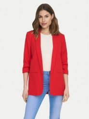ONLY Marynarka Elly 15197451 Czerwony Regular Fit. Czerwone marynarki i żakiety ONLY, bez wzorów, z syntetyku, bez ramiączek. Za 159.99 zł.