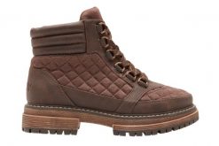 Buty zimowe damskie Roxy Qwinn trapery. Brązowe traperki Roxy, bez wzorów, z materiału, eleganckie, bez obcasa, bez zapięcia. Za 247.49 zł.
