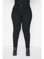 Trendyol Dżinsy - Skinny fit - w kolorze czarnym rozmiar: 42. Czarne jeansy Trendyol, bez wzorów, klasyczne, z podwyższonym stanem. Za 78.99 zł.
