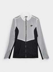 Kurtka trekkingowa PrimaLoft® Active damska - biała. Białe kurtki 4f, xl, bez wzorów, z dzianiny, bez kaptura. W wyprzedaży za 99.99 zł.