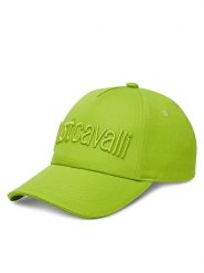 Just Cavalli Czapka z daszkiem 78RAZK30 ZG192 Zielony. Zielone czapki z daszkiem Just Cavalli, bez wzorów, z bawełny. Za 179.99 zł.