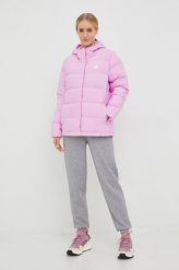 Adidas kurtka puchowa damska kolor różowy zimowa. Czerwone kurtki adidas, na zimę, l, bez wzorów, z materiału, bez kaptura. Za 799.99 zł.