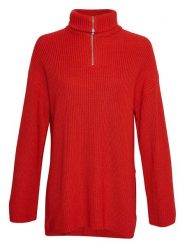 MOSS COPENHAGEN Sweter "Kamella" w kolorze czerwonym rozmiar: XS/S. Czerwone swetry Moss Copenhagen, s, bez wzorów, z bawełny, bez ramiączek. Za 110.04 zł.