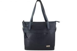 Shopperka skórzana BARBERINI'S granatowa 996-5. Niebieskie shopper bag Barberinis, bez wzorów, ze skóry, biznesowe, na ramię, małe, zamszowe, bez dodatków. Za 339.99 zł.