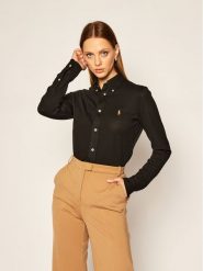 Polo Ralph Lauren Koszula Heidi 211664427010 Czarny Slim Fit. Czarne koszule Polo Ralph Lauren, m, bez wzorów, bez kołnierzyka, bez ramiączek. Za 729.99 zł.