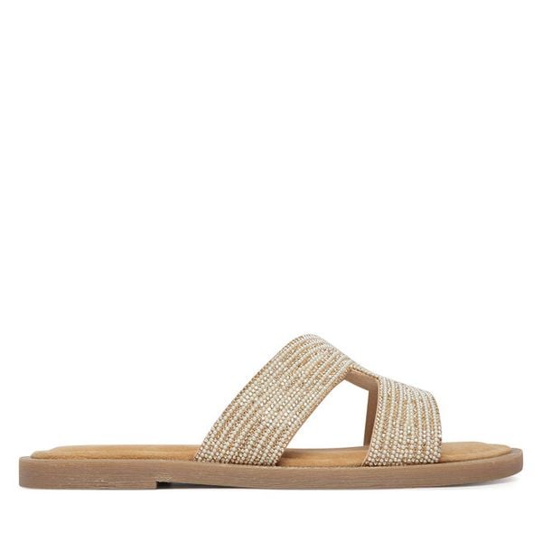 Klapki Tamaris. Brązowe klapki Tamaris, bez wzorów, bez obcasa, bez zapięcia. Za 289.99 zł.