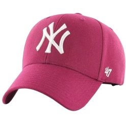 Czapka z daszkiem dla dorosłych New York Yankees MVP Cap. Czerwone czapki z daszkiem 47 Brand, na lato, bez wzorów, z materiału, sportowe. Za 190.50 zł.