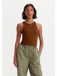 Levi's Top w kolorze jasnobrązowym rozmiar: M. Brązowe topy Levi's, m, bez wzorów, prążkowane, bez kołnierzyka, bez ramiączek. Za 43.47 zł.