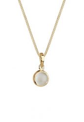 Elli Damski wisiorek okrągły z kamieniem księżycowym srebro 925 Sterling Silver Naszyjniki 1 ct. Szare naszyjniki Elli, z materiału, z kamieniem księżycowym, srebrne. Za 413.99 zł.