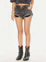 One Teaspoon Szorty jeansowe Bandits 26845 Szary Regular Fit. Szare szorty One Teaspoon, bez wzorów, z bawełny. Za 379.99 zł.
