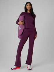 4F Legginsy z rozszerzanymi nogawkami damskie - fioletowe XL. Fioletowe legginsy 4f, bez wzorów, z dzianiny, eleganckie. Za 129.99 zł.