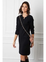 So Cachemire Sukienka "Anir" w kolorze czarnym rozmiar: S. Czarne sukienki So Cachemire, s, bez wzorów, z kaszmiru, bez kołnierzyka, bez ramiączek, mini. Za 162.11 zł.