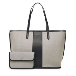 Torebka DKNY. Szare shopper bag DKNY, bez wzorów, bez dodatków. Za 549.99 zł.