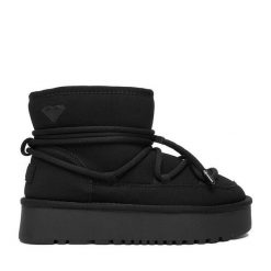 Śniegowce Roxy. Czarne śniegowce Roxy, bez wzorów, bez zapięcia. Za 249.99 zł.
