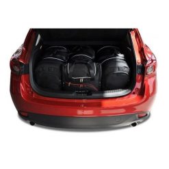 Torby Do Bagażnika Mazda 3 Hatchback 2013-2018 4Szt Kjust. Czarne torby podróżne KJUST, bez wzorów. Za 1,209.00 zł.