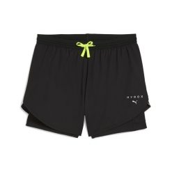Damskie szorty PUMA x HYROX ULTRAWEAVE 2-in-1 PUMA Black. Czarne szorty sportowe Puma, bez wzorów, z materiału, z standardowym stanem, na fitness i siłownię. Za 298.20 zł.