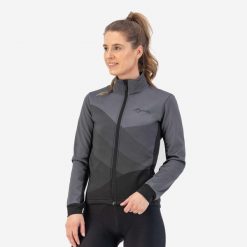 Kurtka rowerowa damska Rogelli Farah. Czarne kurtki do biegania Rogelli, na zimę, s, bez wzorów, z polaru, bez kaptura, rowerowe. Za 499.00 zł.