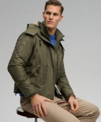 Superdry Kurtka Hooded Arctic Windcheater z poliestru z recyklingu – WASHED. Zielone kurtki Superdry, l, bez wzorów, z elastanu. Za 505.95 zł.