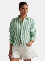 Polo Ralph Lauren Koszula 211935130007 Zielony Relaxed Fit. Zielone koszule Polo Ralph Lauren, xl, bez wzorów, ze lnu, bez kołnierzyka, bez ramiączek. Za 749.99 zł.