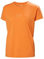 Helly Hansen Koszulka funkcyjna "Skog Graphic Tee" w kolorze pomarańczowym rozmiar: XS. Pomarańczowe t-shirty sportowe Helly Hansen, xs, bez wzorów, bez ramiączek, outdoorowe. Za 74.99 zł.