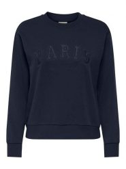JDY Bluza w kolorze granatowym rozmiar: S. Niebieskie bluzy JDY, s, bez wzorów, z bawełny, bez ramiączek, bez kaptura. Za 105.38 zł.