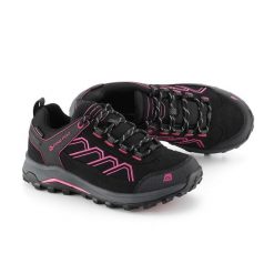 Buty niskie turystyczne damskie Alpine Pro Gimie. Czarne buty trekkingowe Alpine Pro, bez wzorów, z gumy, przed kostkę, bez zapięcia, trekkingowe. Za 389.00 zł.