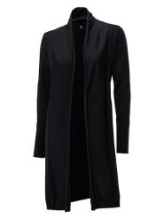 Heine Kardigan w kolorze czarnym rozmiar: 38. Czarne swetry Heine, bez wzorów, bez ramiączek. Za 113.90 zł.