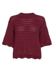 MOSS COPENHAGEN Sweter w kolorze bordowym rozmiar: M/L. Czerwone swetry Moss Copenhagen, l, bez wzorów, z bawełny, bez ramiączek. Za 169.95 zł.
