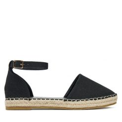 Espadryle DeeZee. Czarne espadryle DeeZee, bez wzorów, bez obcasa. Za 119.99 zł.