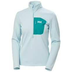 Damska bluza dresowa 1/2 z zamkiem błyskawicznym Helly Hansen Versalite. Niebieskie bluzy Helly Hansen, bez wzorów, z dresówki, bez ramiączek, bez kaptura. Za 384.00 zł.