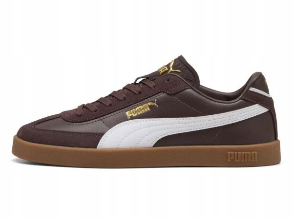 Buty na co dzień Damskie Puma Club Skórzane Sportowe Trampki. Brązowe trampki Puma, bez wzorów, z materiału, klasyczne, bez zapięcia. Za 299.00 zł.
