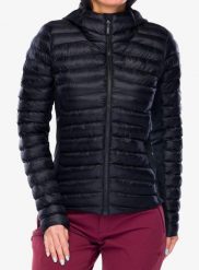 Kurtka ocieplana damska Rab Cirrus Flex Hoody. Czarne kurtki RAB, l, bez wzorów, z polaru, bez kaptura. Za 753.49 zł.