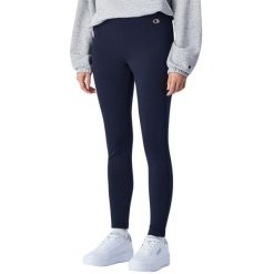 Legginsy damskie Champion. Niebieskie legginsy Champion, bez wzorów, ze skóry, sportowe. Za 144.06 zł.
