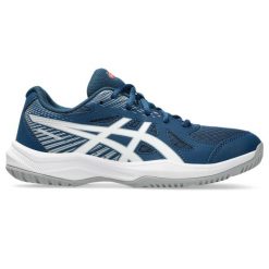 Buty halowe Asics Upcourt 6 GS. Białe buty do biegania ASICS, bez wzorów, bez zapięcia, do biegania. Za 257.50 zł.