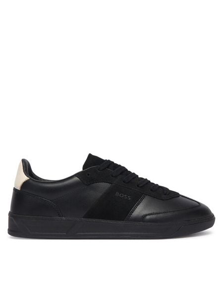BOSS Sneakersy Brenta 50573817 Czarny. Czarne botki Boss, bez wzorów, ze skóry, bez obcasa, na płaskiej podeszwie, bez zapięcia. Za 949.99 zł.