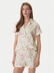 LAUREN RALPH LAUREN Piżama ILN12493 Żółty Regular Fit. Żółte piżamy Lauren Ralph Lauren, m, bez wzorów, z bawełny, bez kołnierzyka, bez ramiączek. Za 449.99 zł.