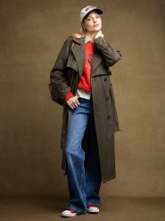 BIG STAR Trencz w kolorze khaki rozmiar: M. Brązowe płaszcze BIG STAR, m, bez wzorów, z tkaniny, retro, bez kaptura. Za 259.99 zł.