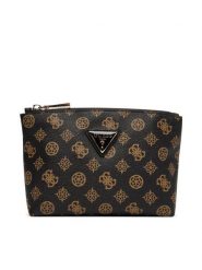 Guess Kosmetyczka TWHP74 52959 Czarny. Czarne torebki klasyczne Guess, z aplikacjami, ze skóry, bez dodatków. Za 199.99 zł.