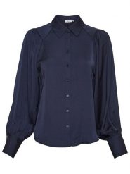 MOSS COPENHAGEN Bluzka "Maluca" w kolorze granatowym rozmiar: XS. Niebieskie bluzki Moss Copenhagen, xs, bez wzorów, bez kołnierzyka, bez ramiączek. Za 118.84 zł.