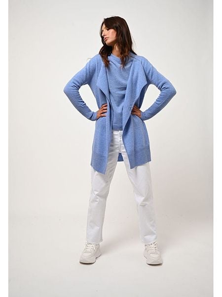 AUTHENTIC CASHMERE Kaszmirowy kardigan "Chésery" w kolorze błękitnym rozmiar: XL. Niebieskie swetry AUTHENTIC CASHMERE, xl, bez wzorów, z kaszmiru, bez ramiączek. Za 483.17 zł.