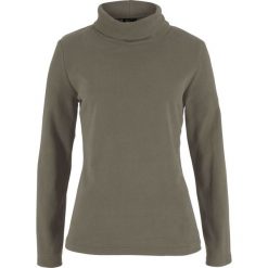 Bluza z polaru z golfem bonprix ciemnooliwkowy. Bluzy z polaru bonprix. Za 16.99 zł.